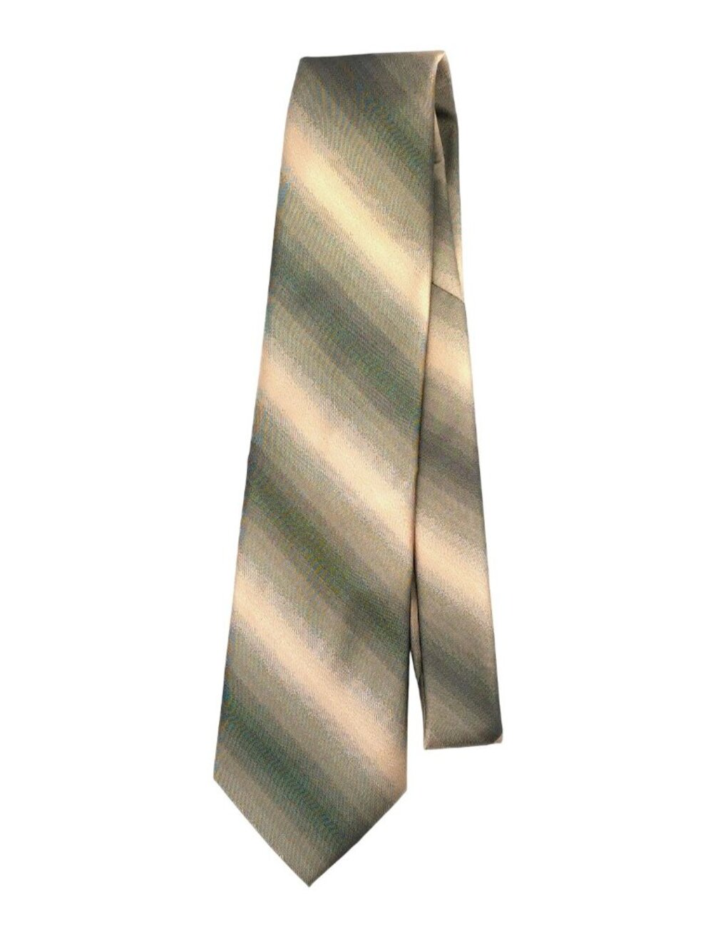 David Taylor Men's Classic Striped Necktie - Shimmering Gold